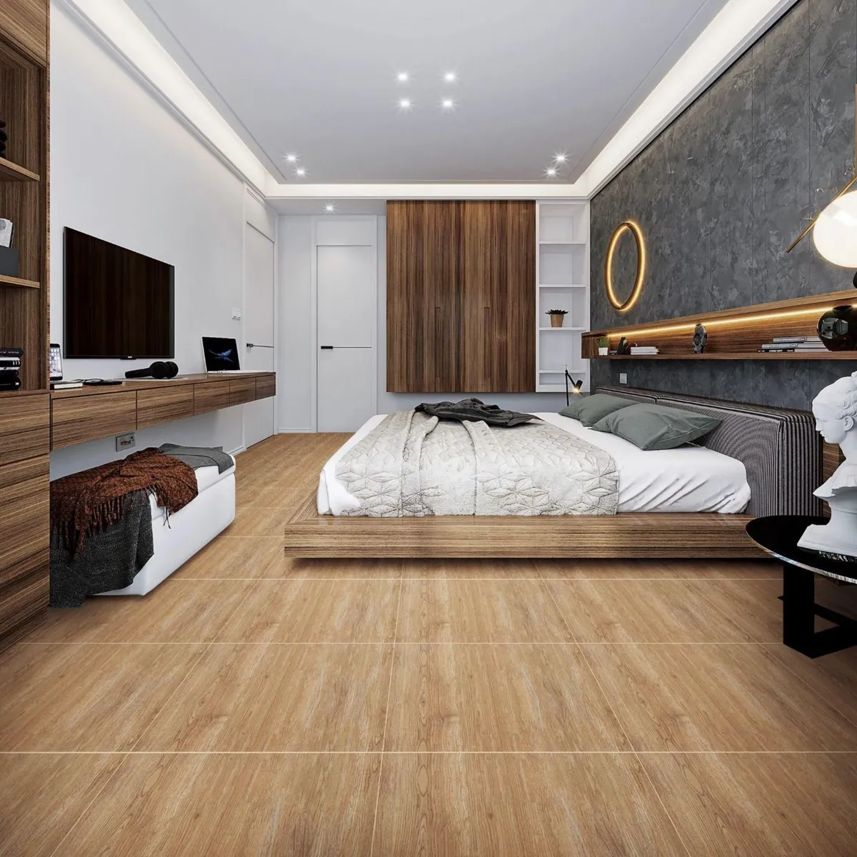 HOLZTEK - Gres Porcelanico Beige Maderado 60X60cm 1.44m2 Cuenca