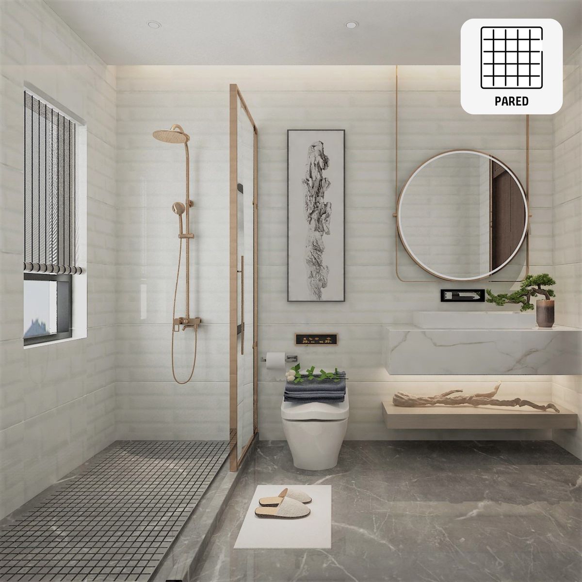 HOLZTEK - Cerámica Brick Memphis Blanco 30x60 cm para piso