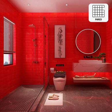 Cermica Brick Las Vegas Rojo 30x60 cm para pared