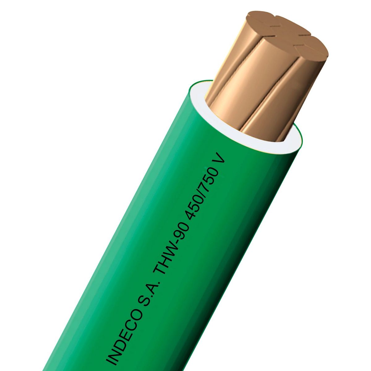 INDECO - Cable THW 12 AWG Indeco Verde 100 Metros