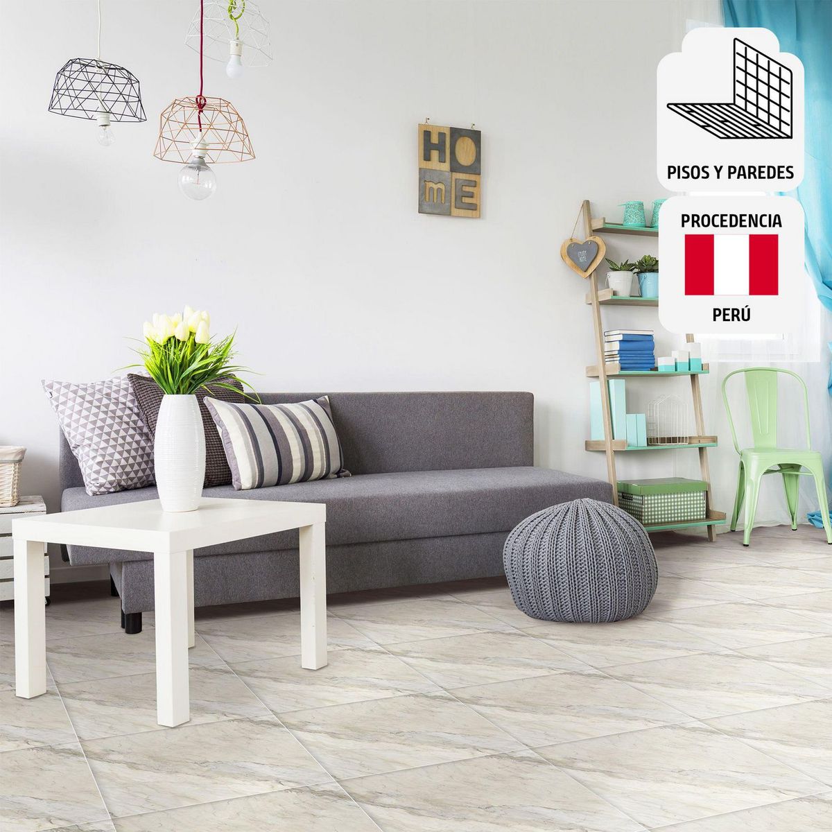 GALA - Cerámica Bolena Beige Marmolizada 46x46cm para piso