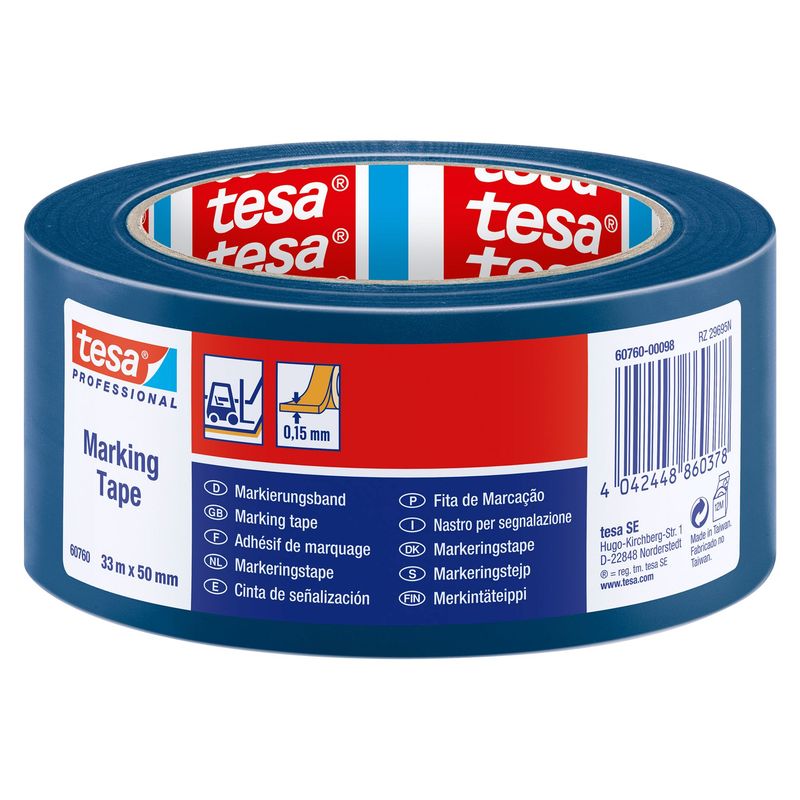 TOPEX - Cinta de Seguridad de Señalización Azul 2 x 33 m
