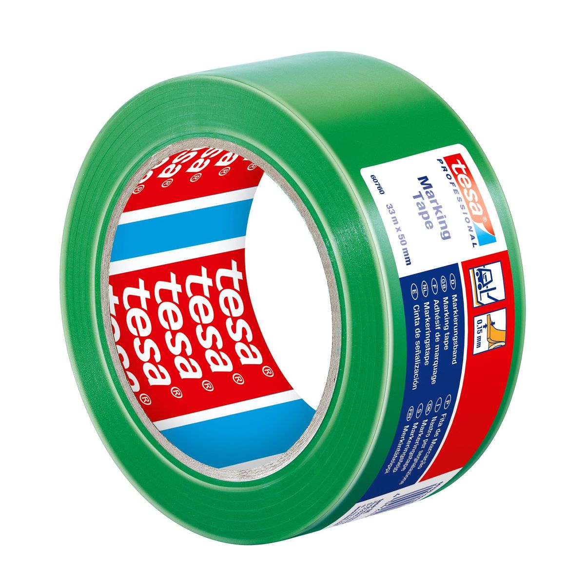 TESA - Cinta de Seguridad para Señalización Verde 2 x 33mm