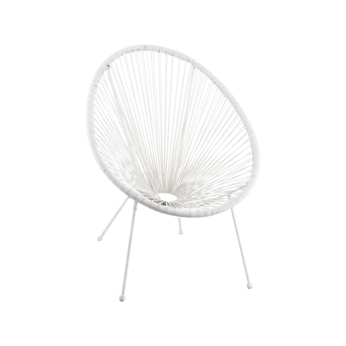 JUST HOME COLLECTION - Silla Cozumel de Ratan Blanca