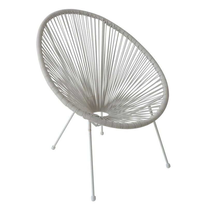 JUST HOME COLLECTION - Silla Cozumel de Ratan Blanca