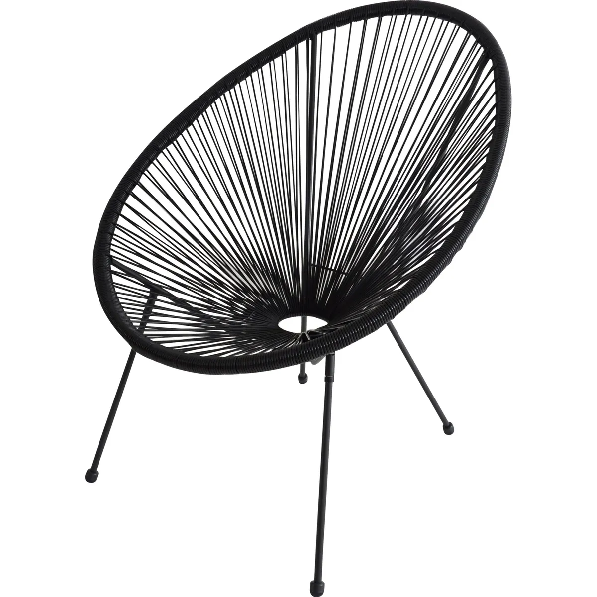 JUST HOME COLLECTION - Silla Cozumel de Ratan Negra