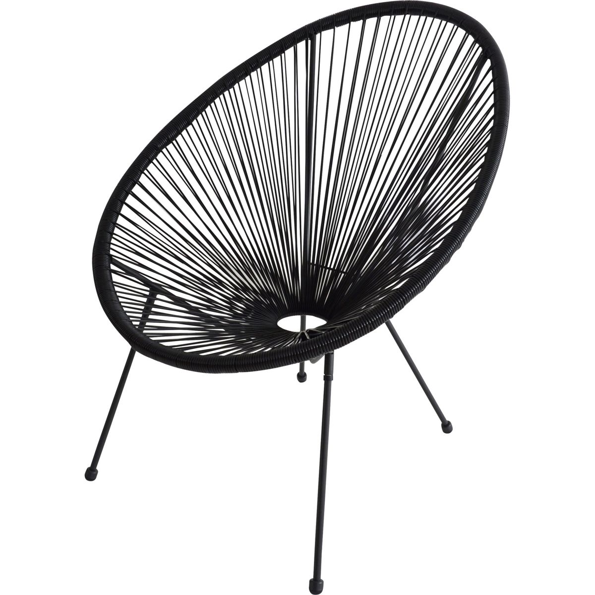 JUST HOME COLLECTION - Silla Cozumel de Ratan Negra