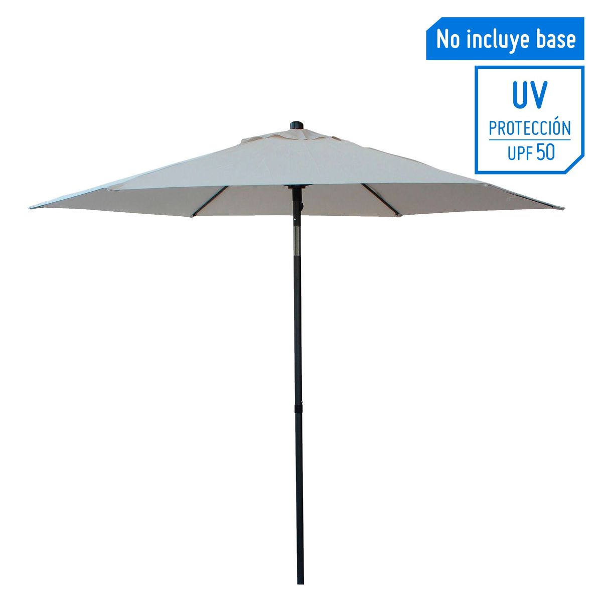 JUST HOME COLLECTION - Sombrilla para Terraza Natural 2.3m - No incluye base