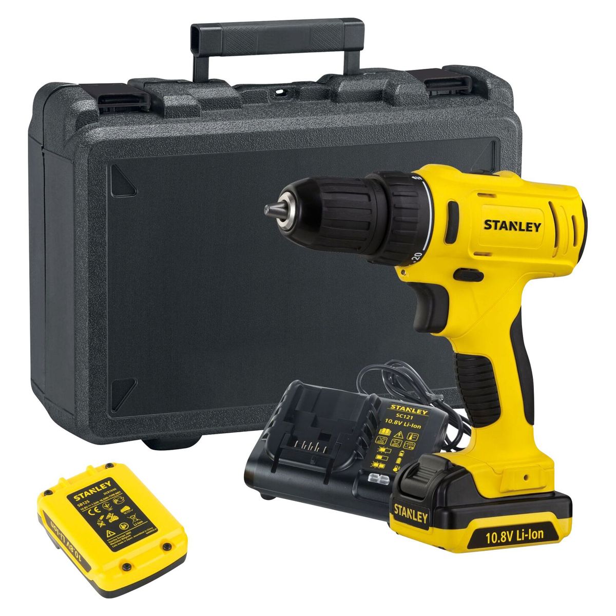 STANLEY - Taladro Atornillador Inalámbrico 3/8" 12V SCD12S2K Stanley