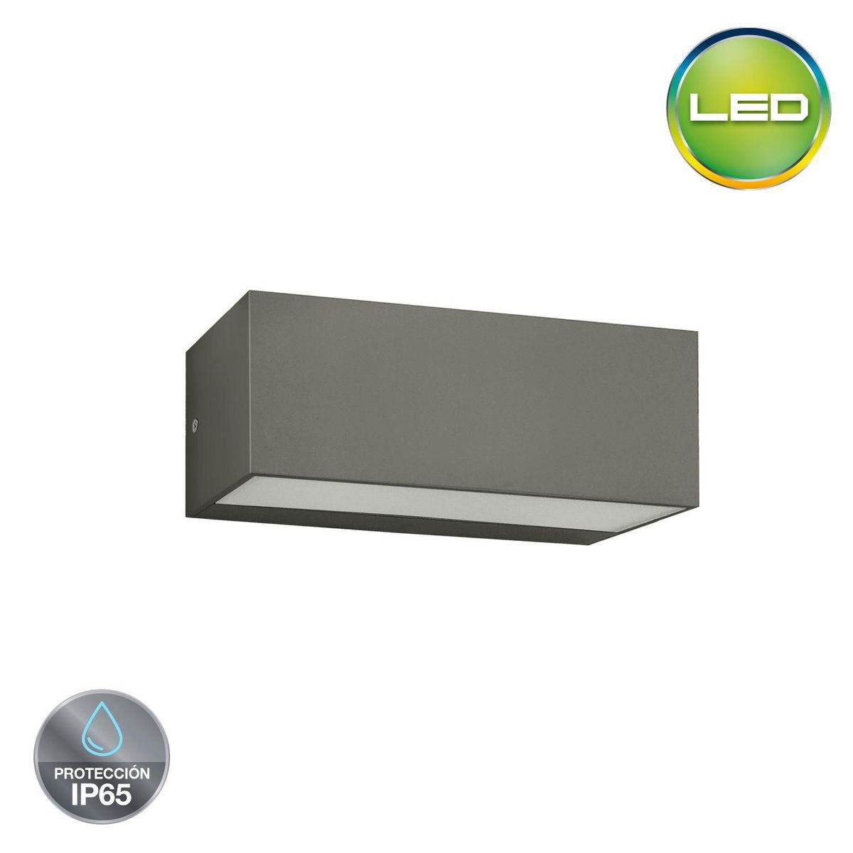 LIGHTECH - Braquete De Pared Exterior Led Istria 12W Ip65 Gris Luz Cálida