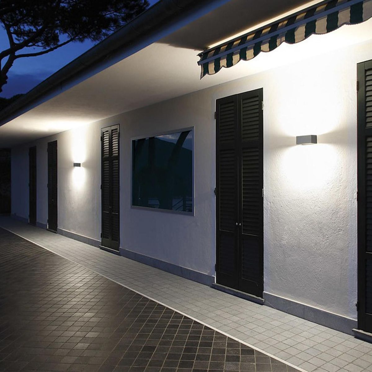 LIGHTECH - Braquete De Pared Exterior Led Istria 12W Ip65 Gris Luz Cálida