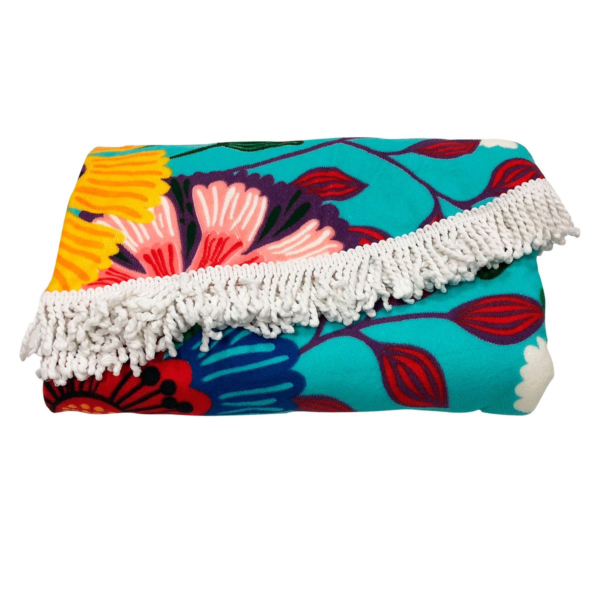 JUST HOME COLLECTION - Toalla de Playa Redonda Flores 150cm
