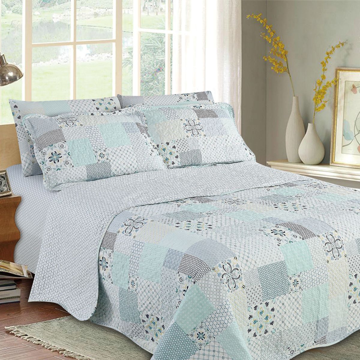 CASA BONITA - Quilt + Sábanas Costa Sintra 1.5 Plazas