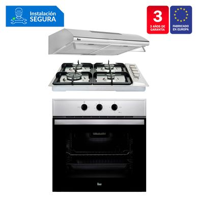 Combo Cocina Empotrable EP 60 4G AI CI + Campana CL 610 C/F + Horno HBB 535