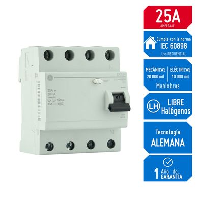 Interruptor Diferencial 4x25A