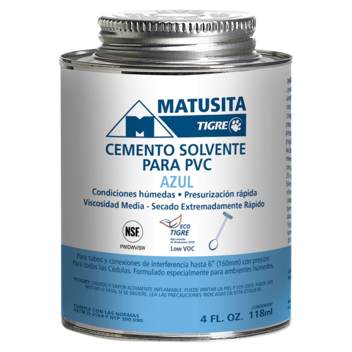 MATUSITA TIGRE - Pegamento para PVC Matusita Azul 4 oz