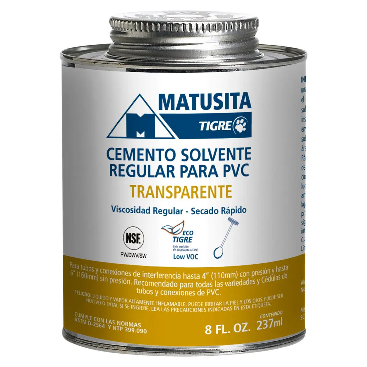 MATUSITA TIGRE - Pegamento para PVC Matusita Dorado 8 oz