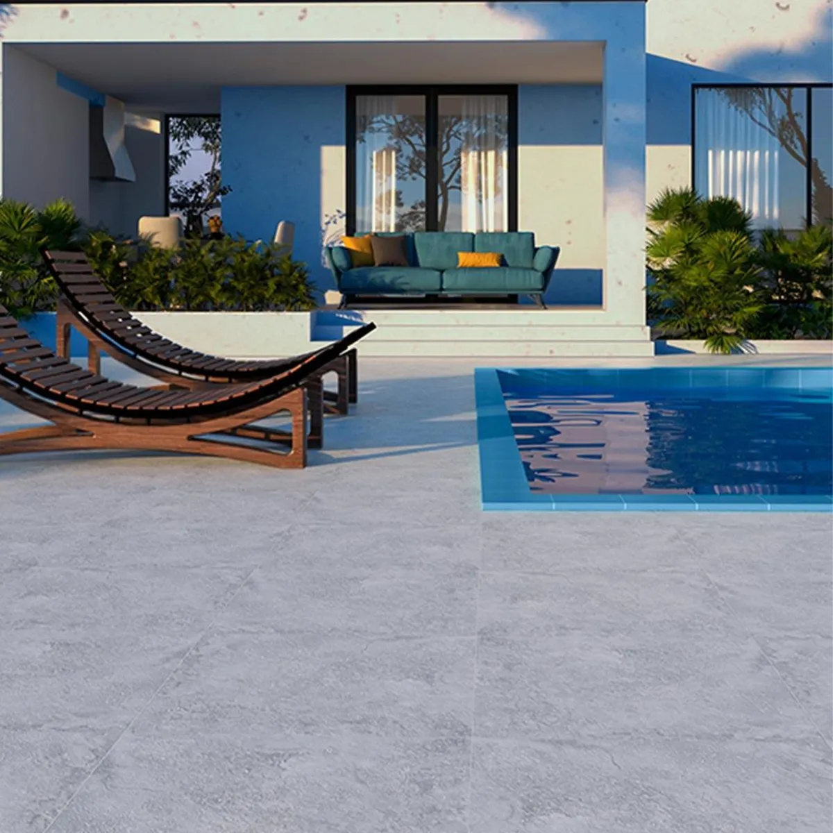 CELIMA - Cerámica Celeste Decorado 30X30cm 2.34m2 Piscina