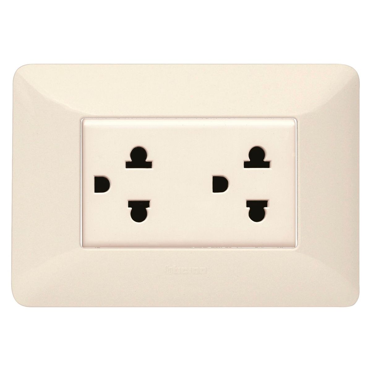 BTICINO - Tomacorriente Doble P/T Matix Marfil