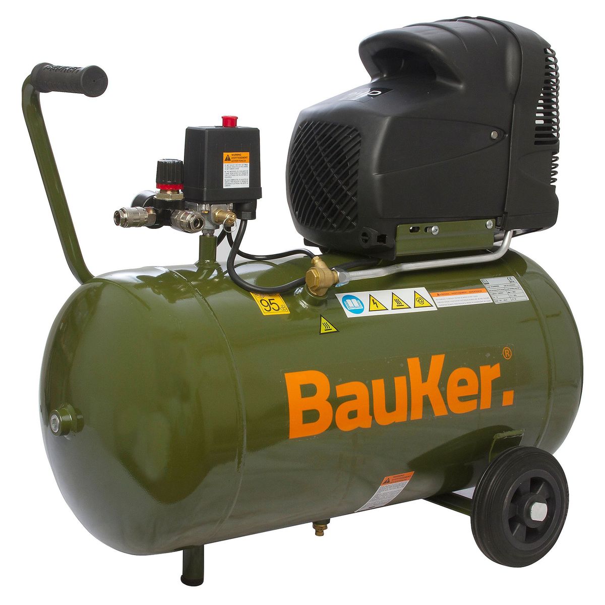 BAUKER - Compresor De Aire Eléctrico Bauker 2HP 50 Lt