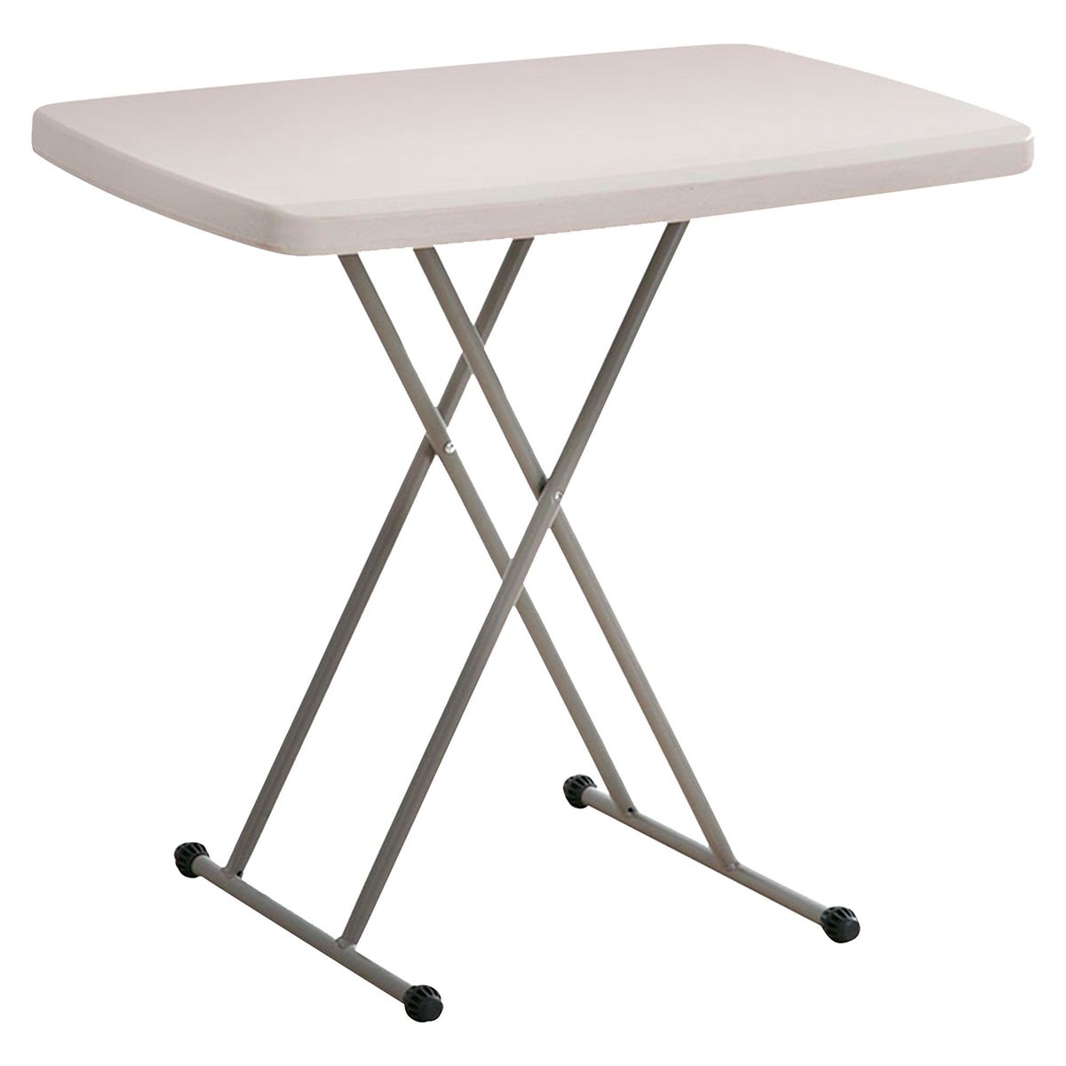 NORTHWEST - Mesa de Terraza Rectangular Blanca Regulable 77.5X50 CM