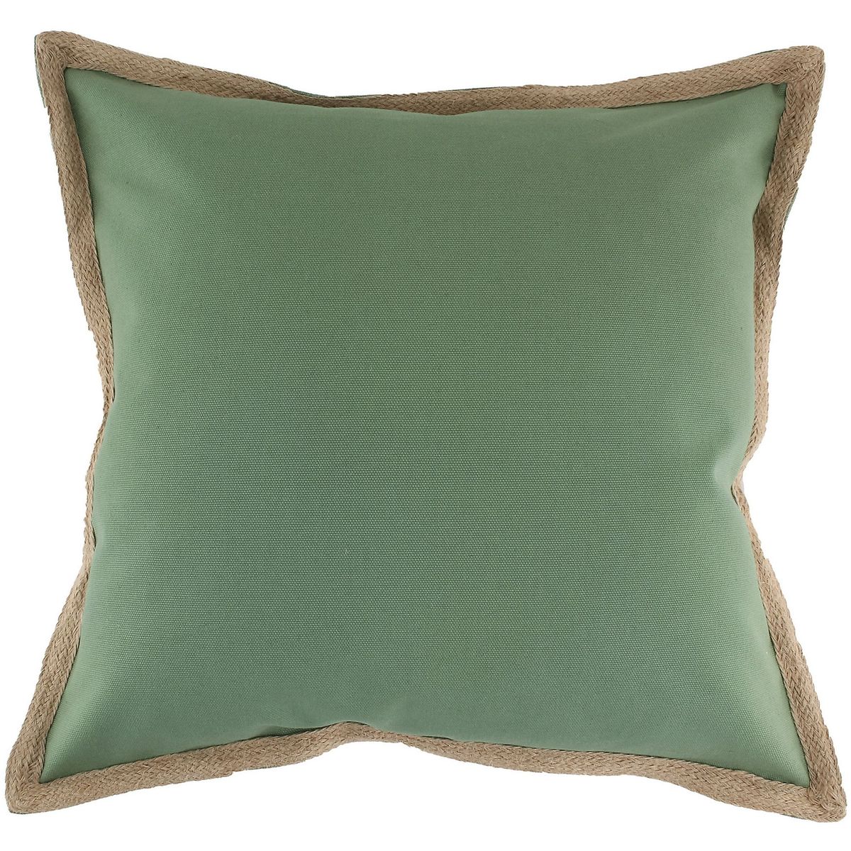 JUST HOME COLLECTION - Cojín de Yute 50x50cm Verde
