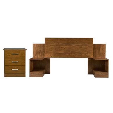 Combo Venus Cabecera + 2 Veladores + Cmoda Castao