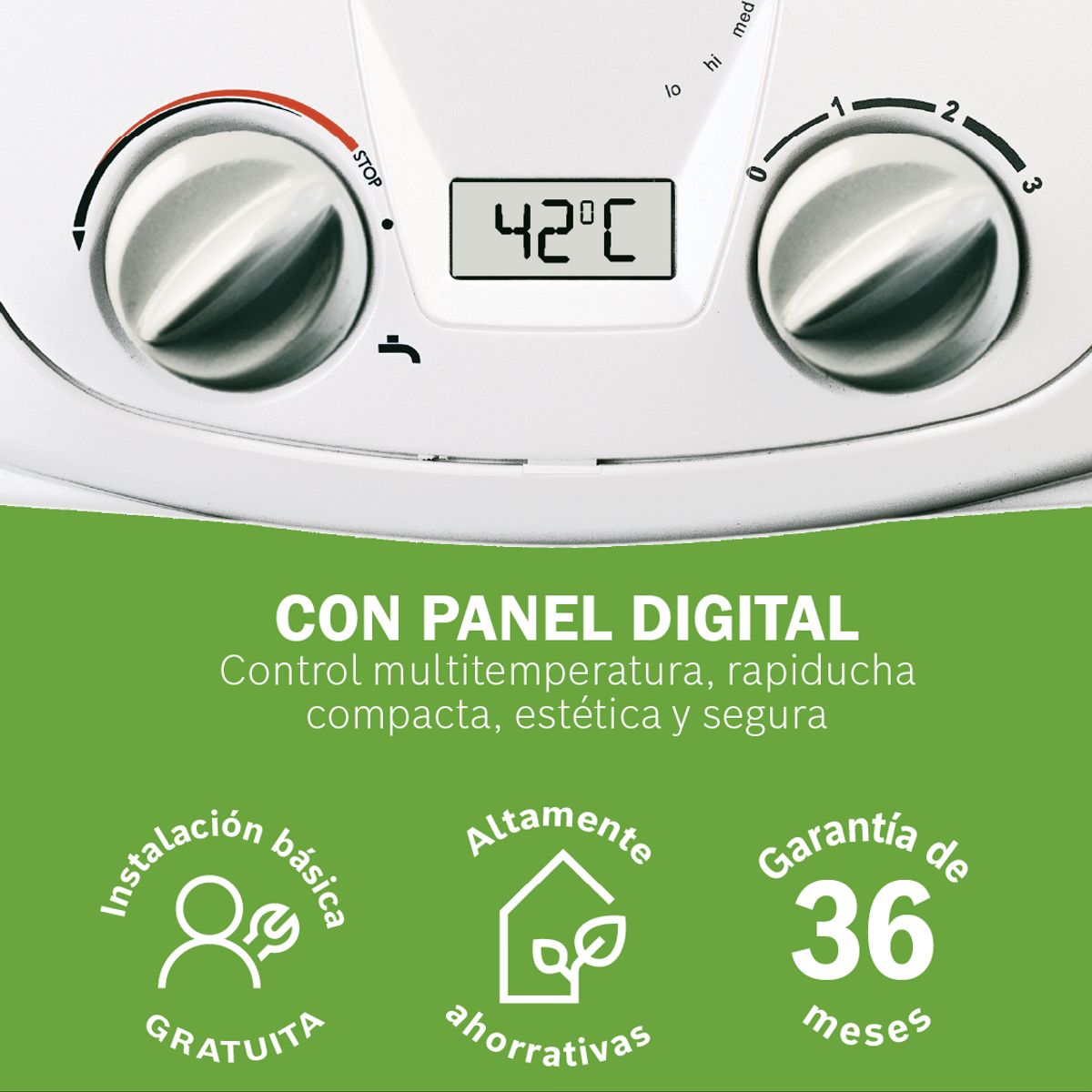 BOSCH - Rapiducha Bosch Premium 5.5kw Panel LCD + Accesorios