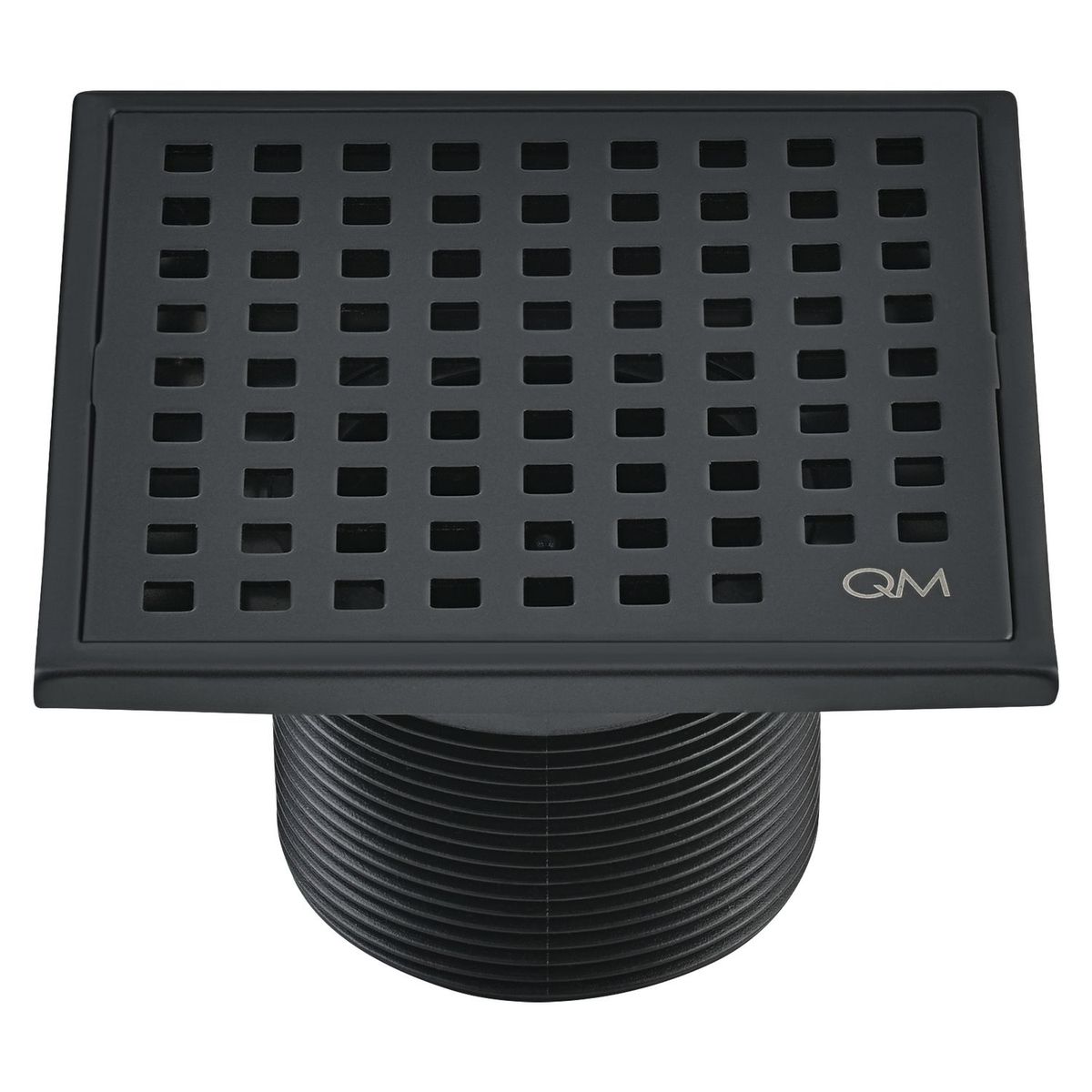 QM DRAIN - Desagüe Lagos Cuadrado 4'' Acero Negro
