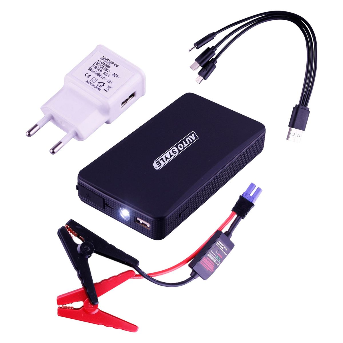 AUTOSTYLE - Arrancador de Batería para Auto 12V 8000mAh