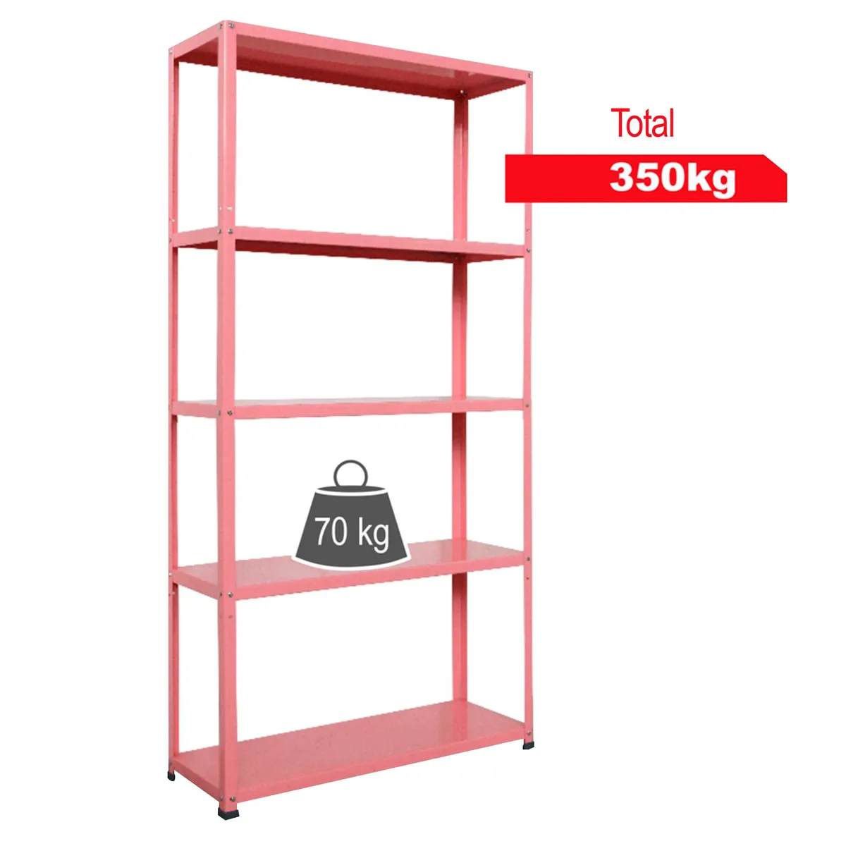 JUST HOME COLLECTION - Estante de metal 30x90x175cm Rosa 350 kg