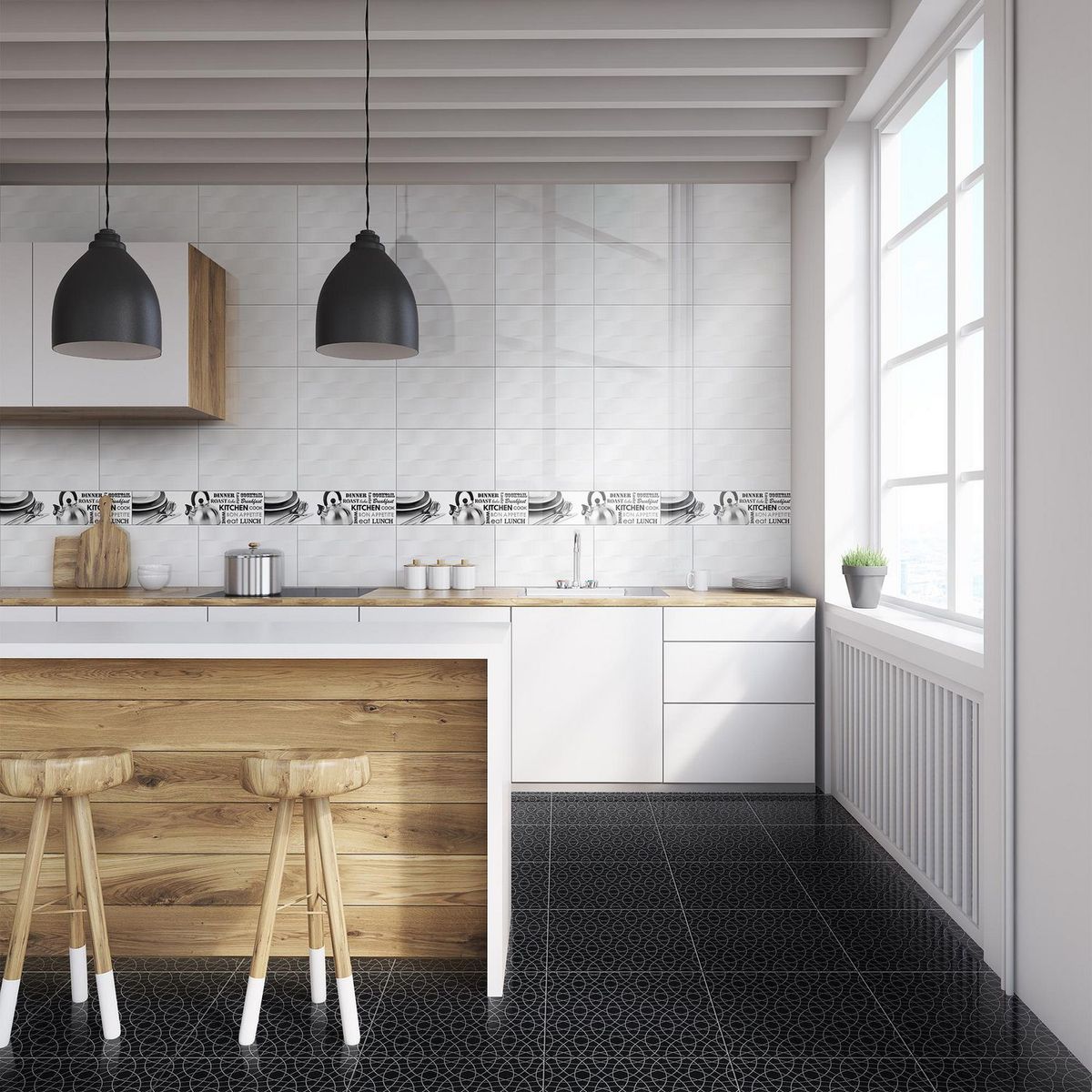 CELIMA - Cerámico Piave Negro 45x45cm 2.03m2 para piso