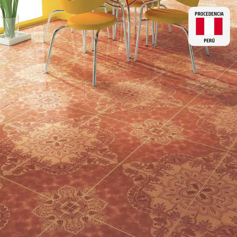 CELIMA - Cerámica Ipanema Cuero Marron Maderada 45.5x45.5cm para piso