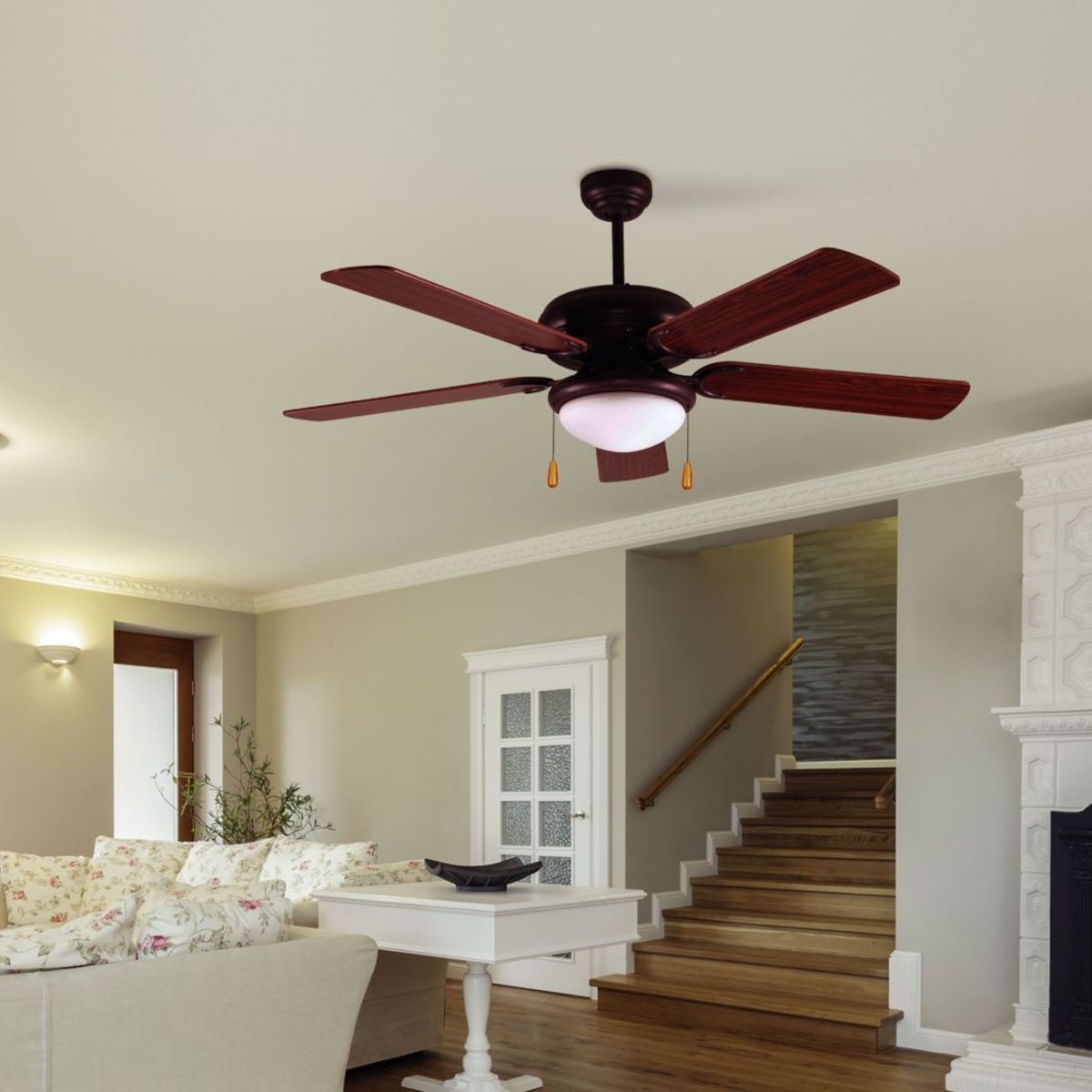 JUST HOME COLLECTION - Ventilador de Techo Faron 2 Luces 5 Aspas