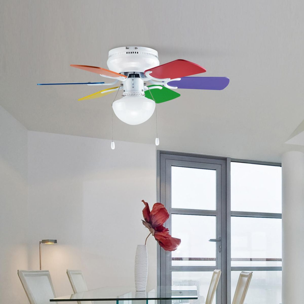 CASA BONITA - Ventilador de Techo Mika 1 Luz 6 Aspas