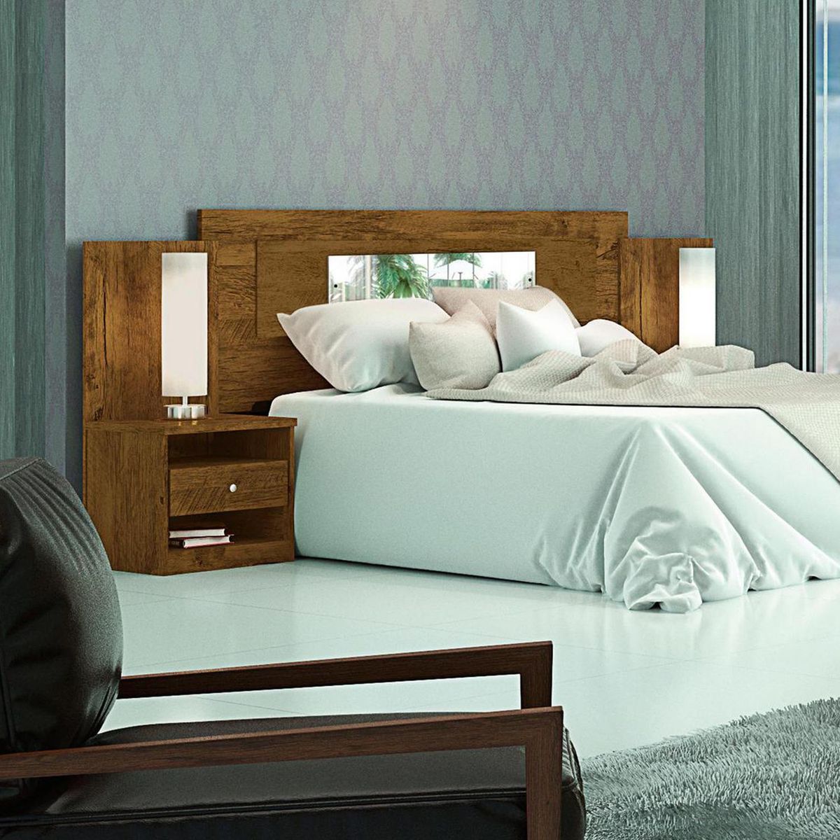 MOVAL - Cabecera 2 Plazas + 2 Veladores Sevilla Castaño