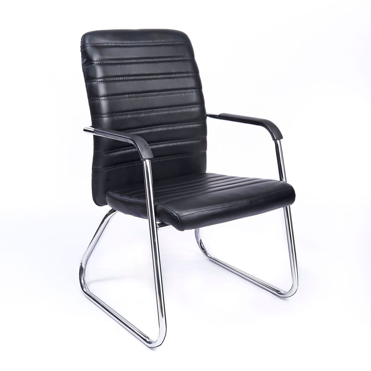 VENSO - Silla de Oficina fija con brazos Negro