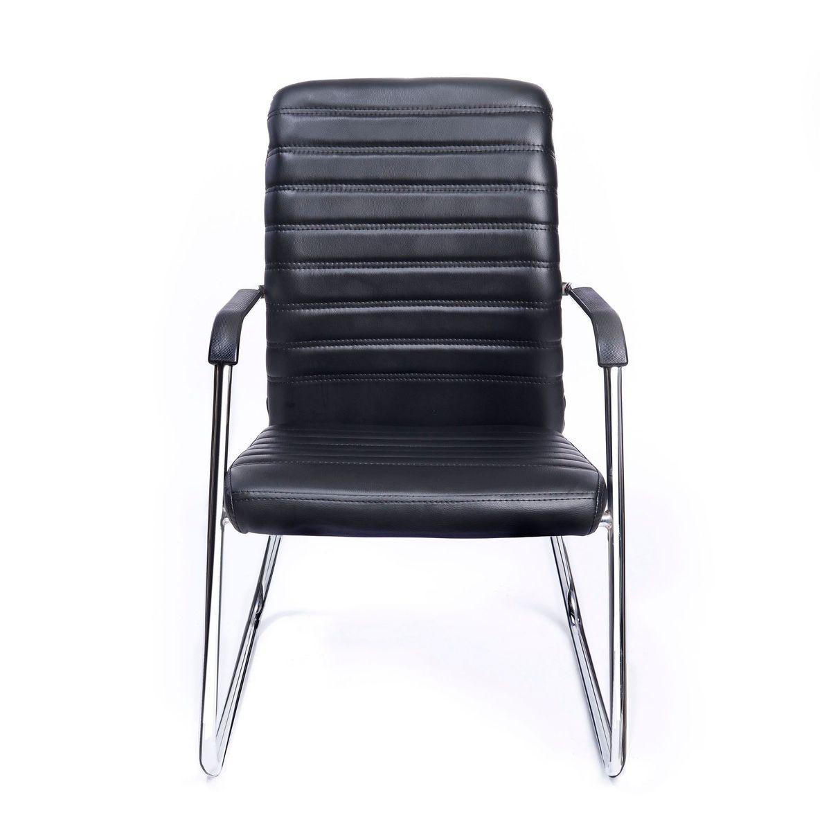 VENSO - Silla de Oficina fija con brazos Negro