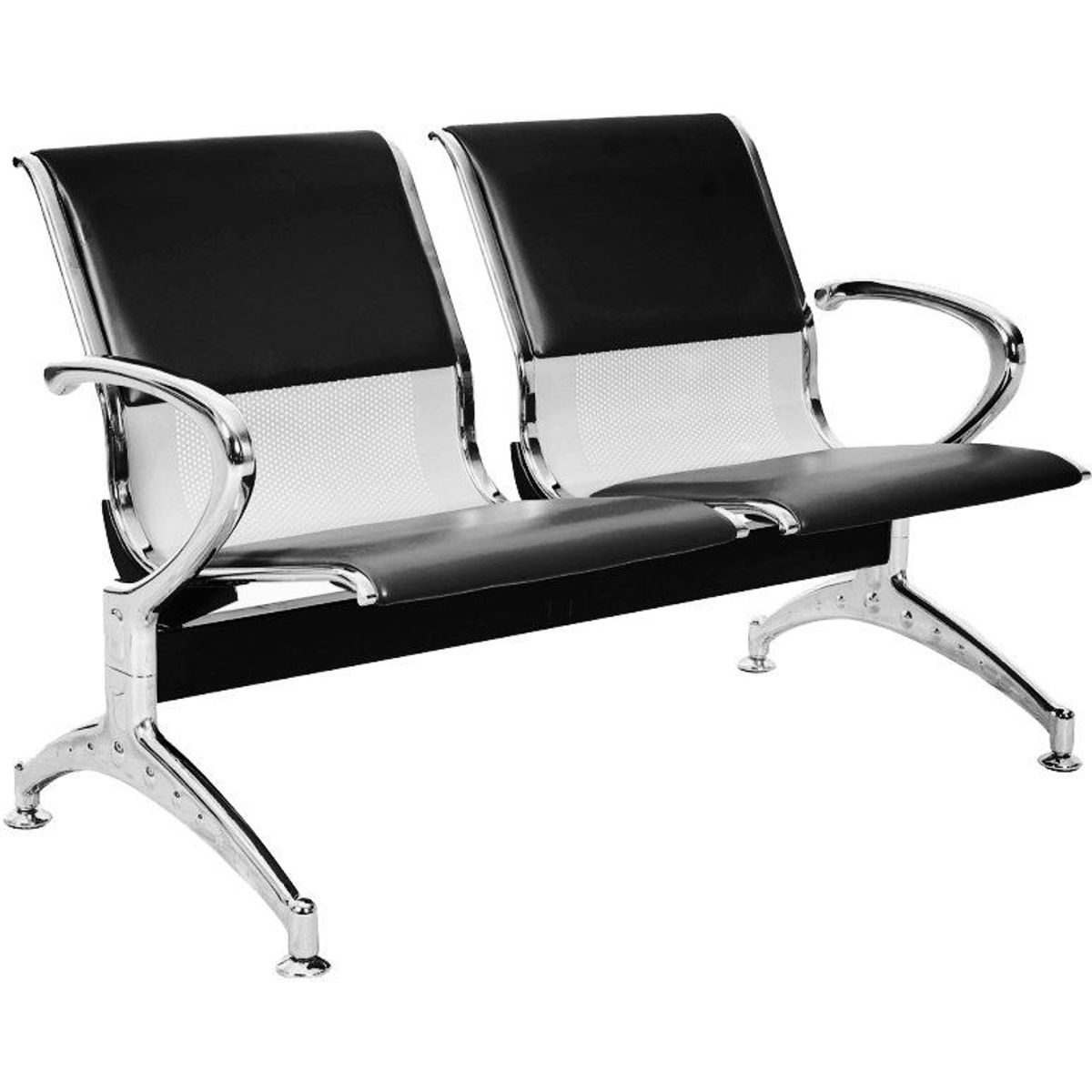 VENSO - Silla de Oficina fija doble Negro