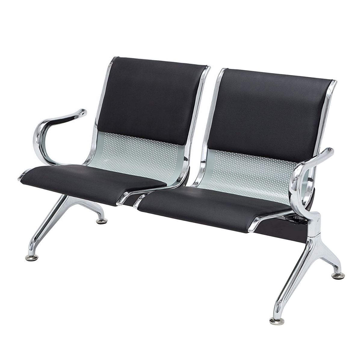 VENSO - Silla de Oficina fija doble Negro