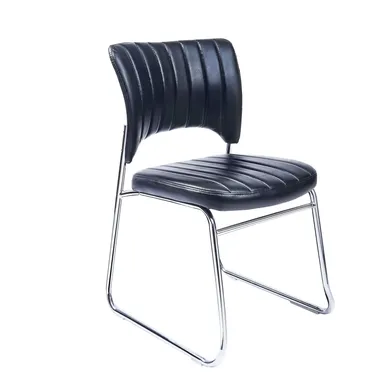 Silla de Visita Encolchada Negra