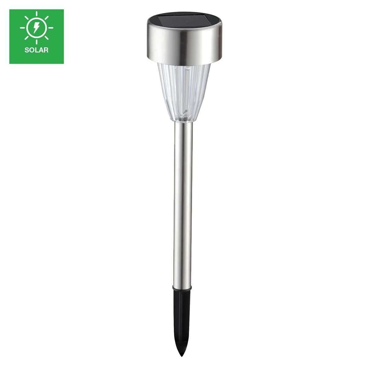 JUST HOME COLLECTION - Estaca Solar Led Carrera Plata Luz Fría