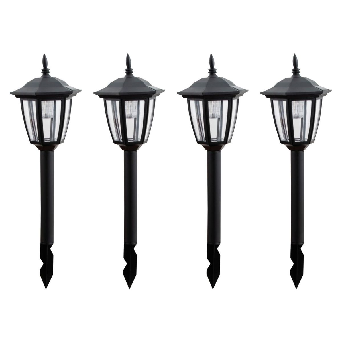 JUST HOME COLLECTION - Pack X4 Estaca Solar Led Pagoda Luz Fría
