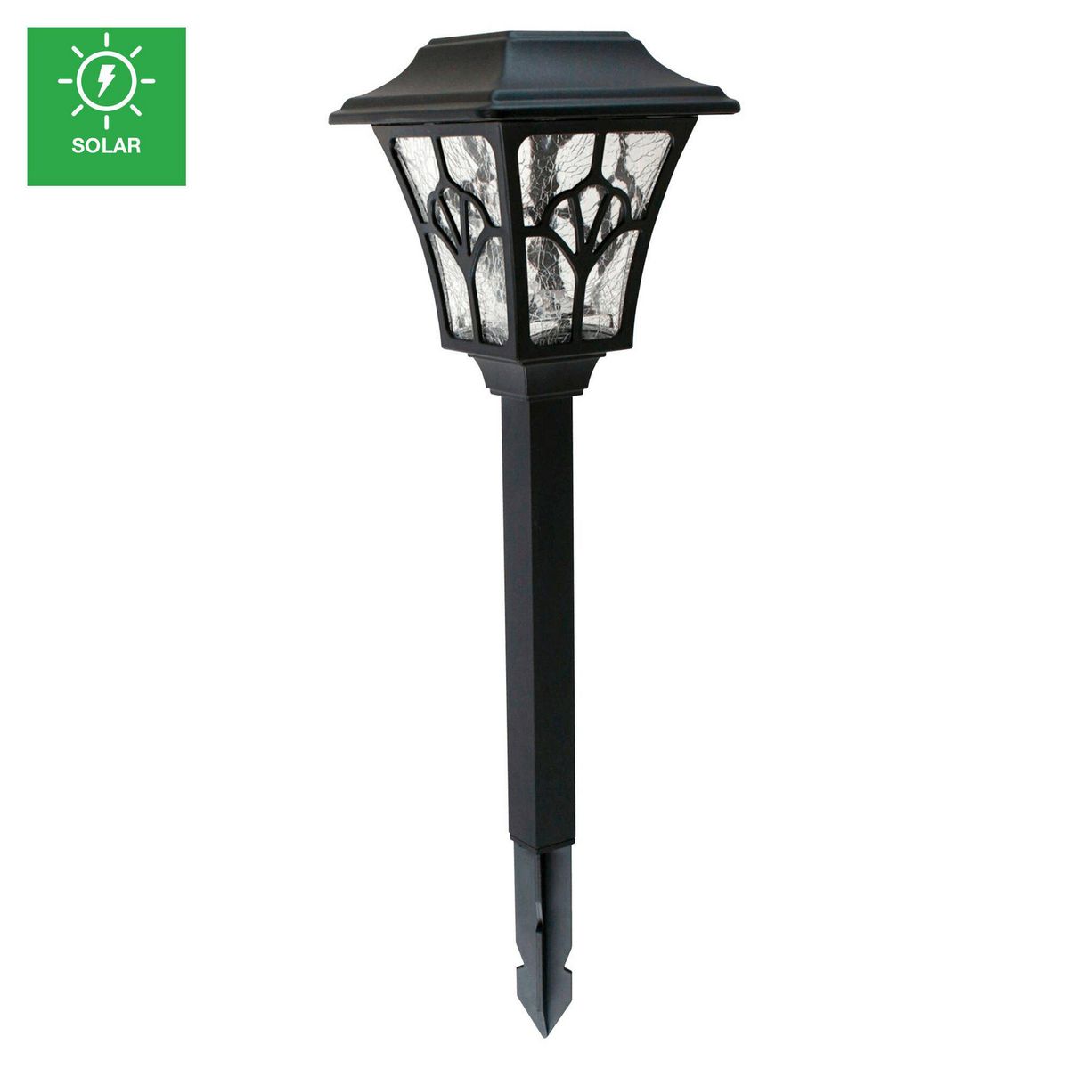 JUST HOME COLLECTION - Estaca Solar Led Vintage Negra Luz Fría