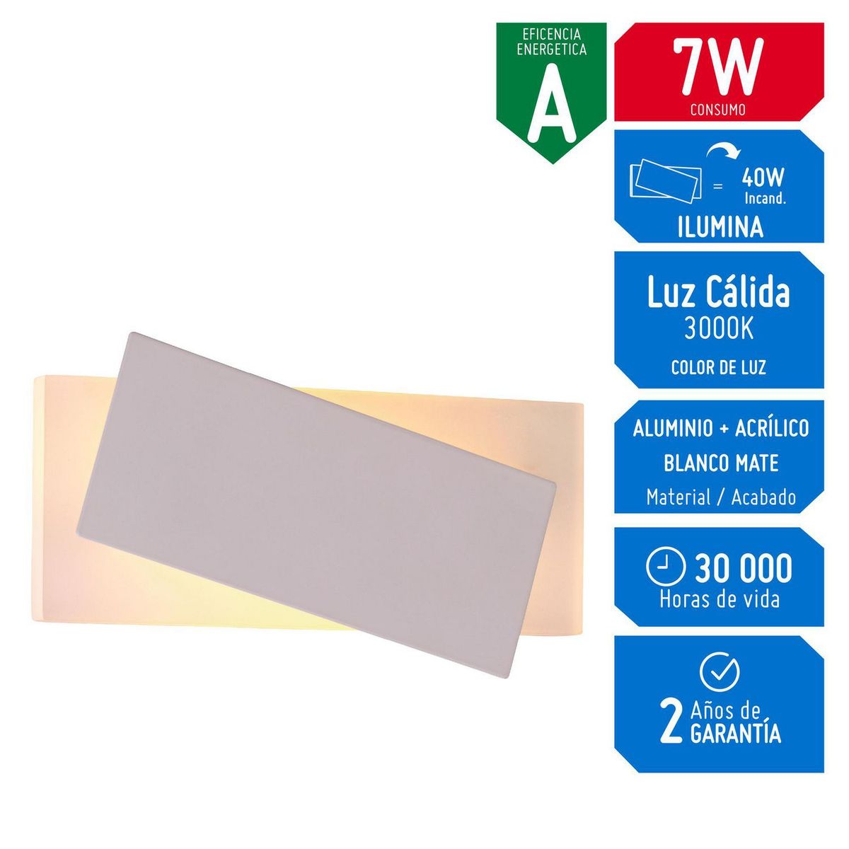 DESIRE - Lámpara de Pared Syna 7W 220V