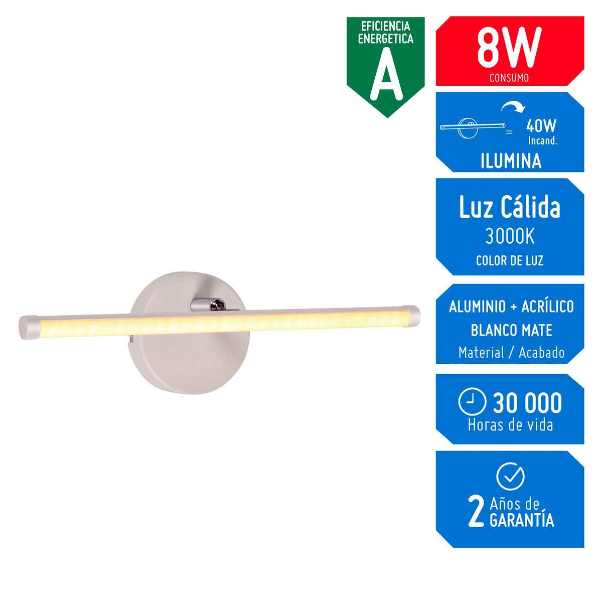 DESIRE - Aplique de Pared Led Theola 1 Luz