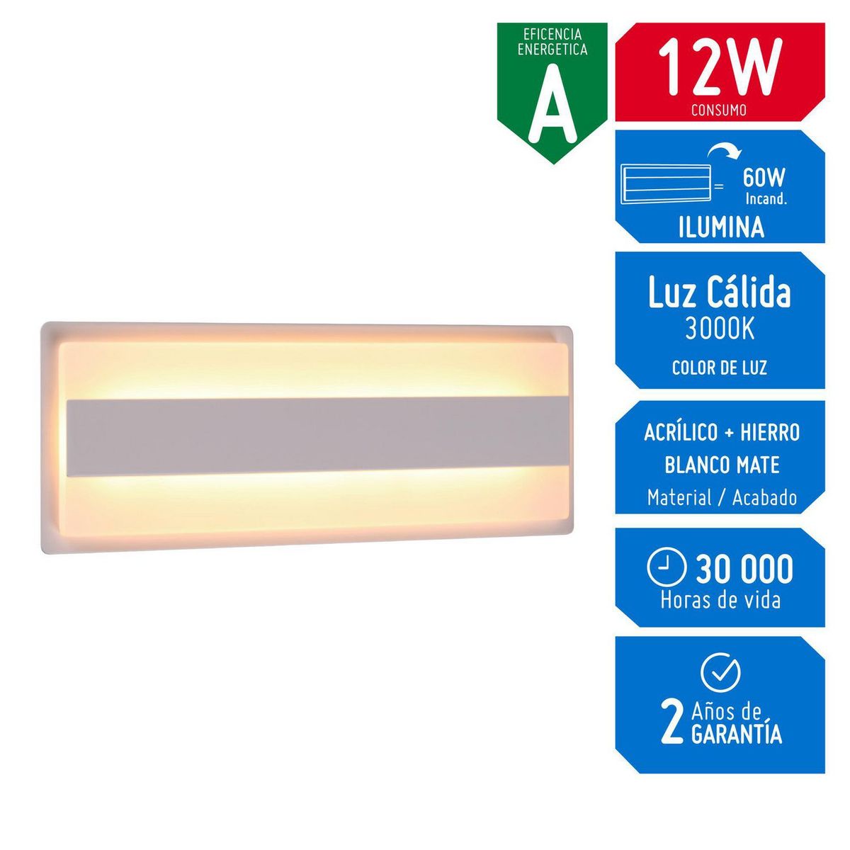 DESIRE - Lámpara de Pared Zora2 12W 220V