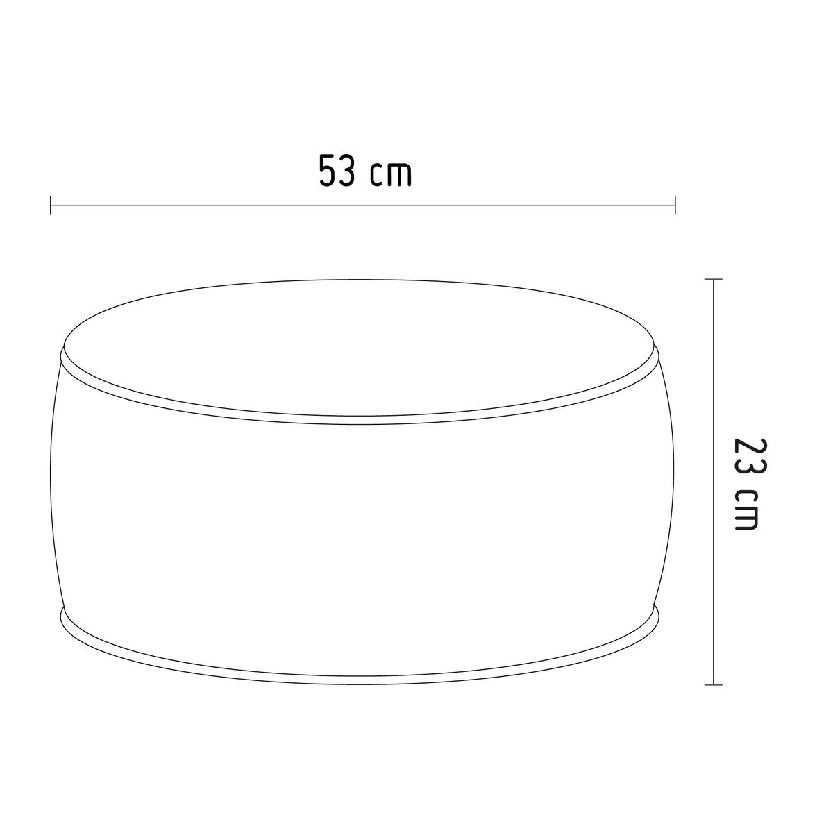 JUST HOME COLLECTION - Puff inflable terraza 53x23 cm