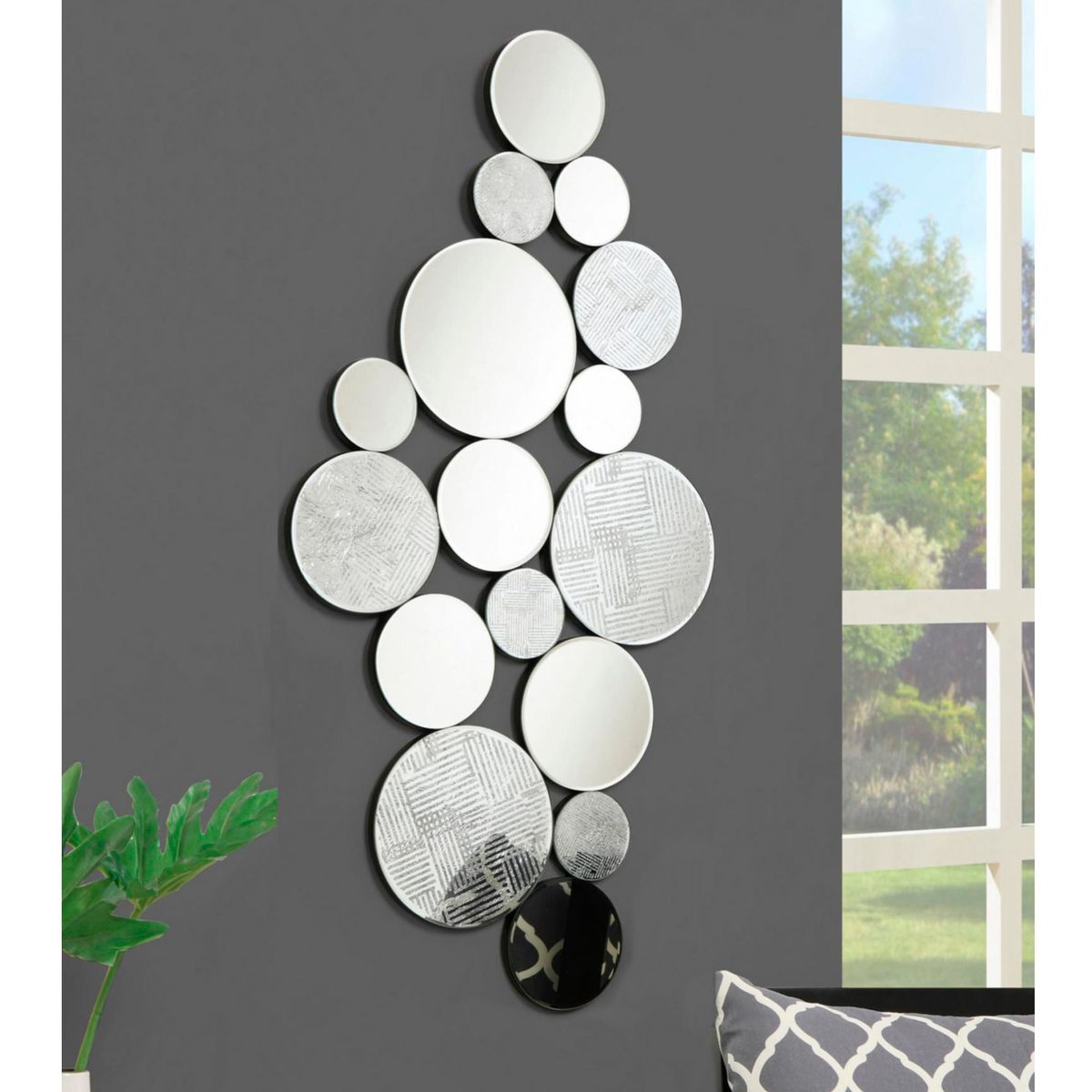 JUST HOME COLLECTION - Espejo Decorativo Redondo Massa 120x59cm