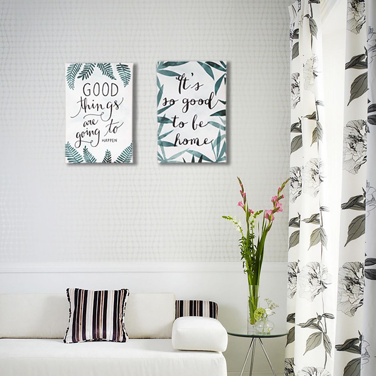 JUST HOME COLLECTION - Set x 2 Canva Frases Hoja 20x30cm